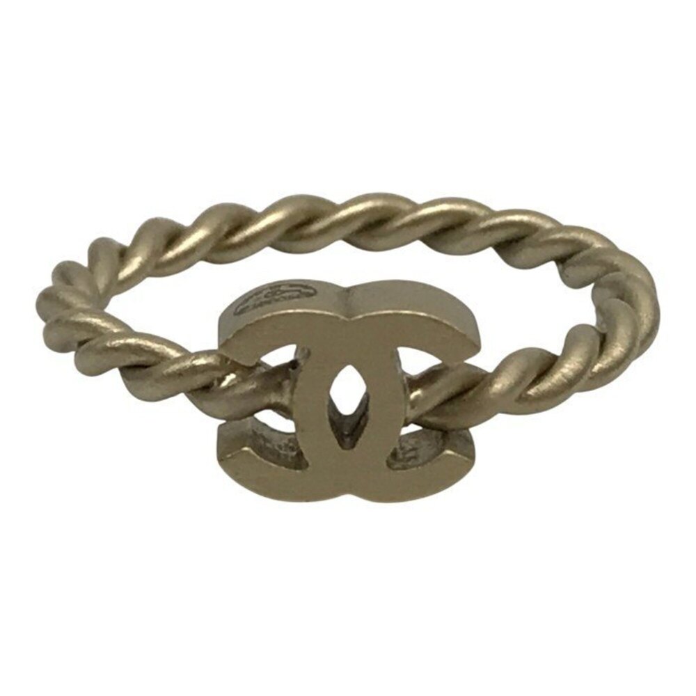 CHANEL Chanel Ring, Women's Coco Mark Twist Gold T1